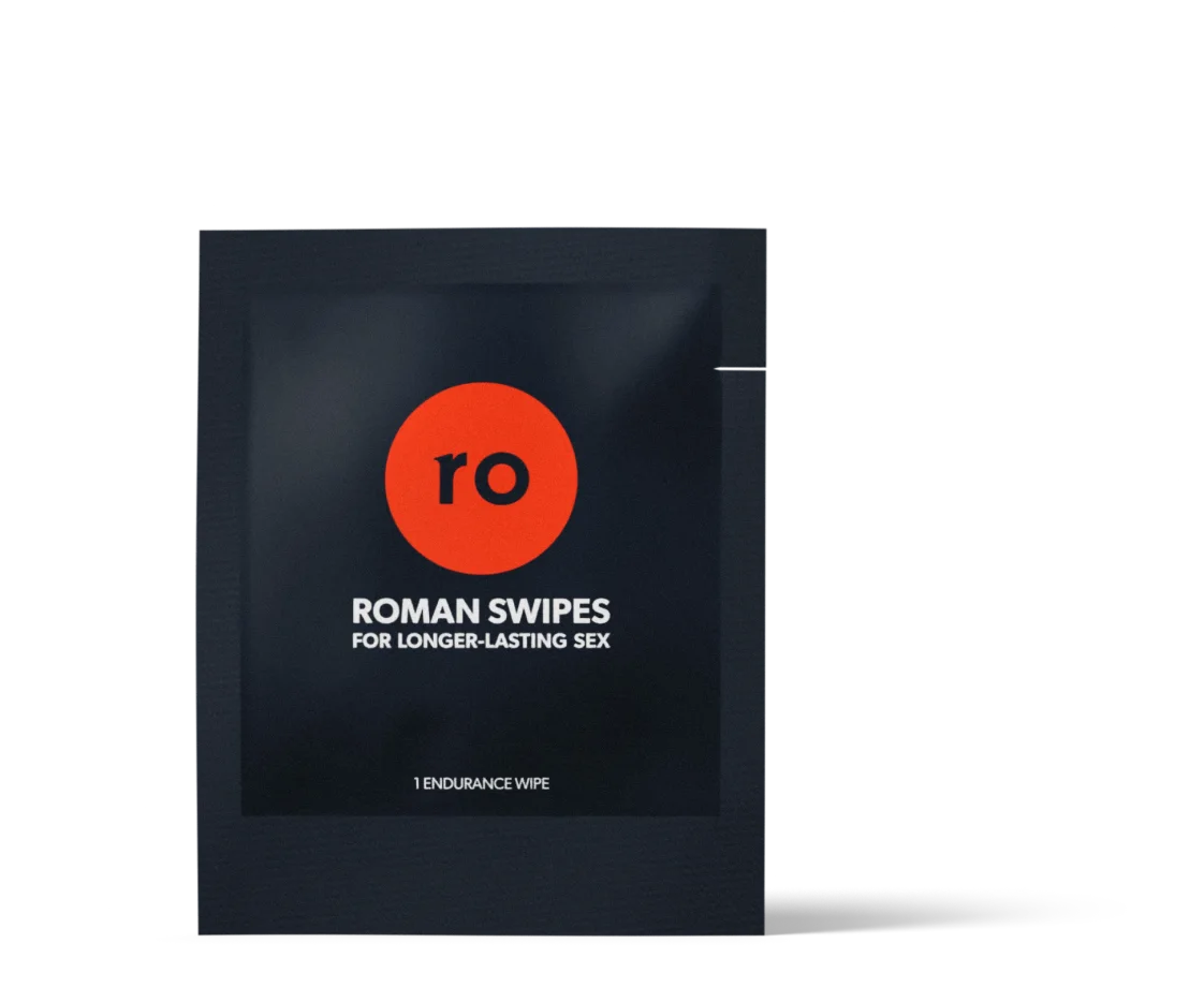 Benzocaine wipe with Roman swipe packet