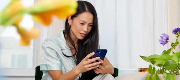 woman checking on her cellphone