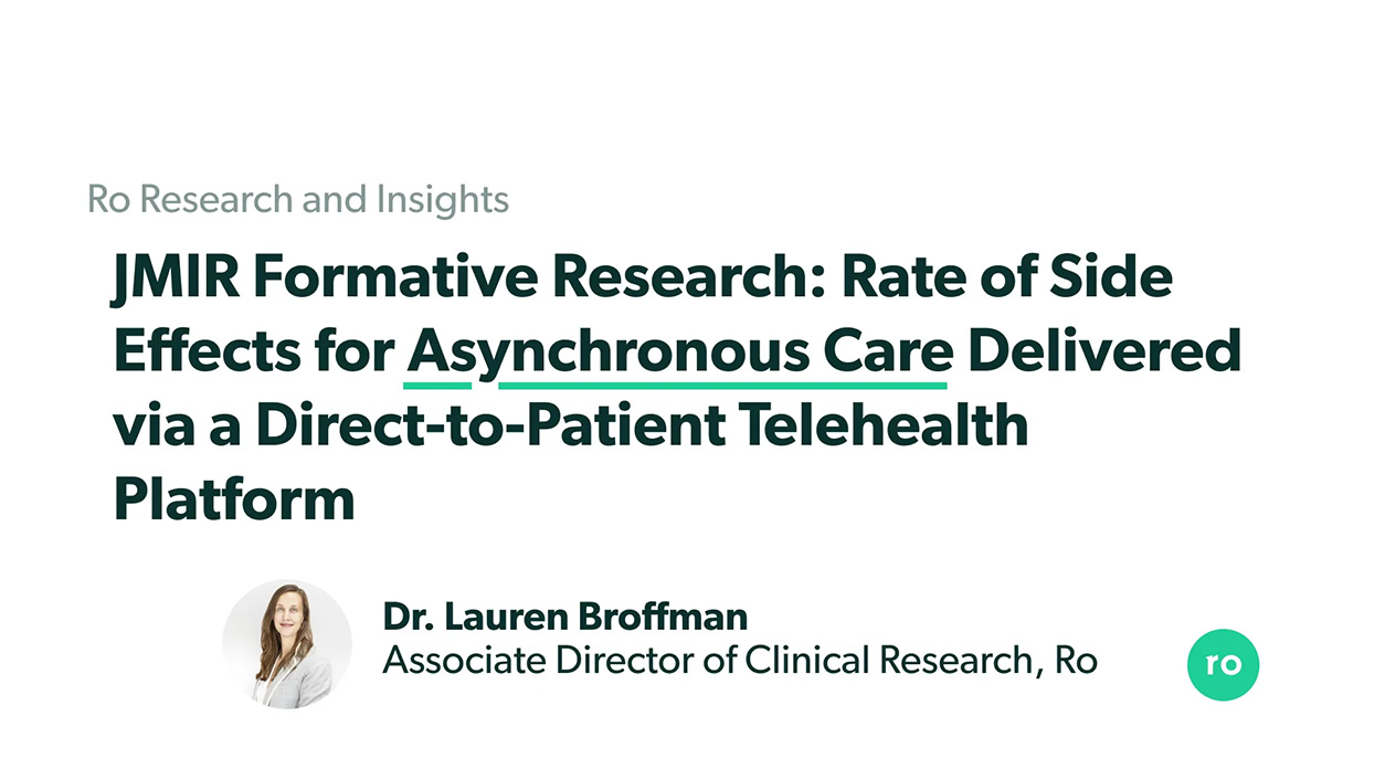 Comparable rates of side effects found with treatment via asynchronous ...