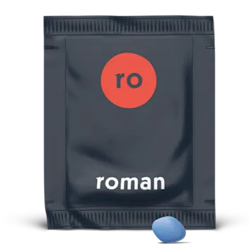 Viagra pill packet from Roman with the little blue pill