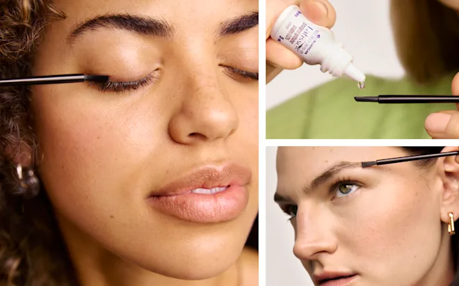 women using Latisse on their eyelashes and eyebrows