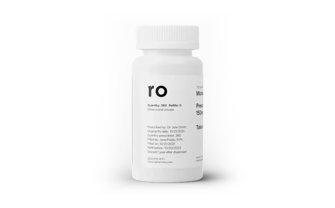 Valacyclovir pills in Ro bottle
