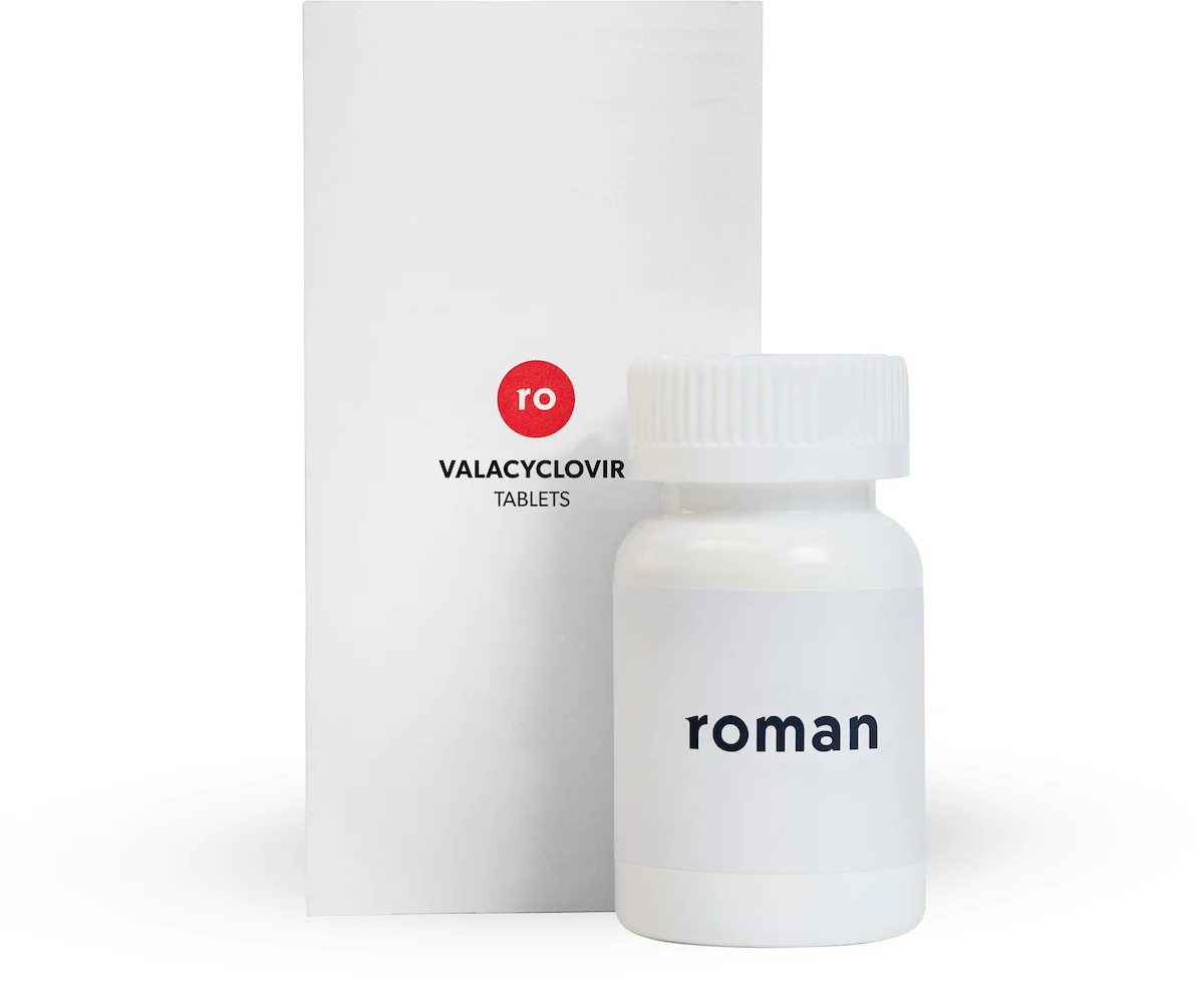Valacyclovir pills in Ro packages