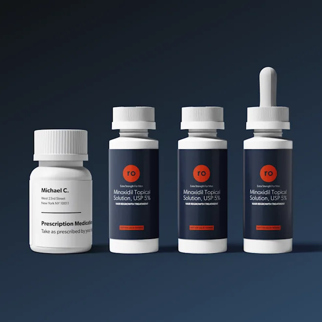 finasteride, generic Propecia, and minoxidil, generic Rogaine, treatment from Ro