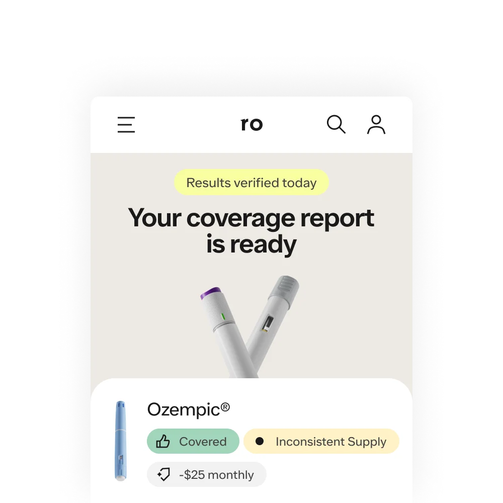 Ro GLP-1 insurance coverage checker report