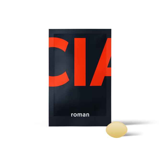 Cialis pills with Roman pill packet