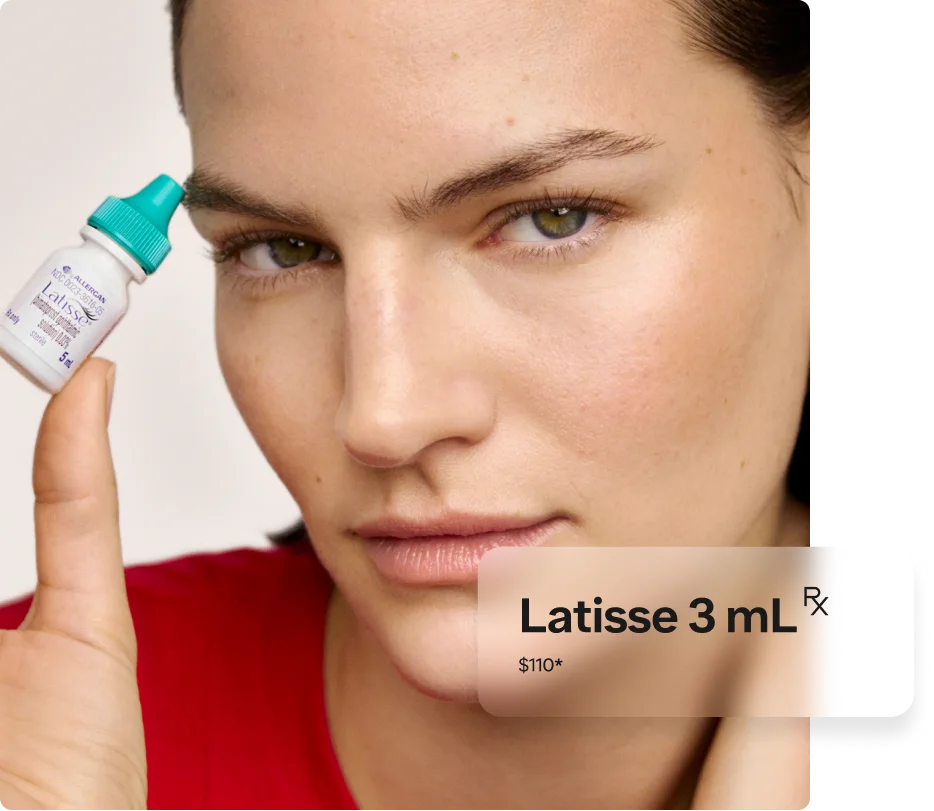 woman holding Latisse 3 ml