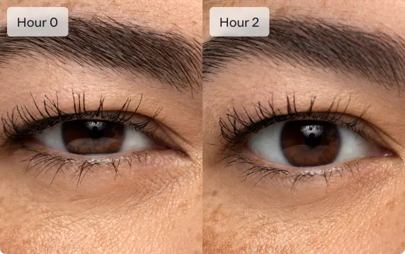 Before and after using Upneeq product