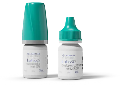 Bimatoprost Ophthalmic Solution 0.03% in Latisse 5 ml and 3 ml bottle