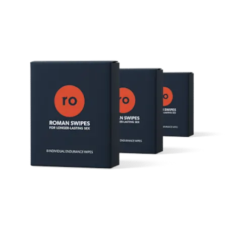 Benzocaine wipes with Roman swipe packets