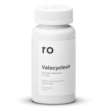 Cold Sores Genital Herpes Valacyclovir in Ro bottle