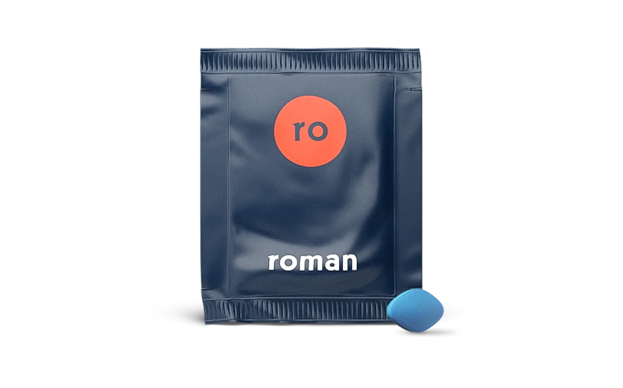 Viagra pill packet from Roman with the little blue pill
