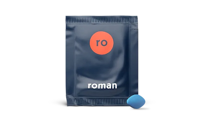 Viagra pill packet from Roman with the little blue pill